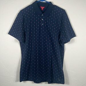 🔥🔥 GUESS Los Angeles Cotton Polo Shirt Men Sz L - NWOT - Navy Blue